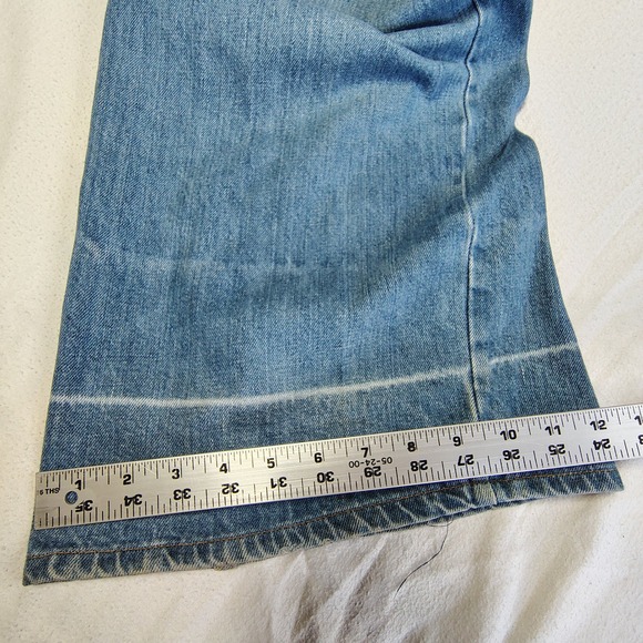 H.A.S.H. Jeans Wide Leg Flare Women 31x36 Blue Vintage High Rise Light Wash - Picture 15 of 16